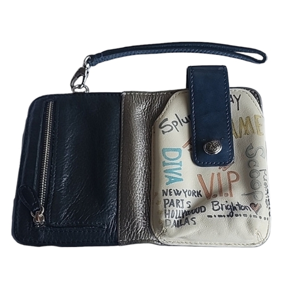 VINTAGE Y2K BRIGHTON Fashionista Wallet Diva VIP Grafitti Travel World Cities - Picture 14 of 15